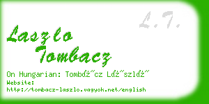 laszlo tombacz business card